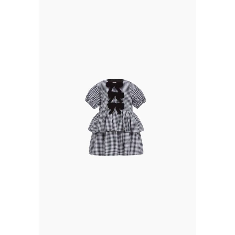 NEW SEA girls isadora dress in black/white